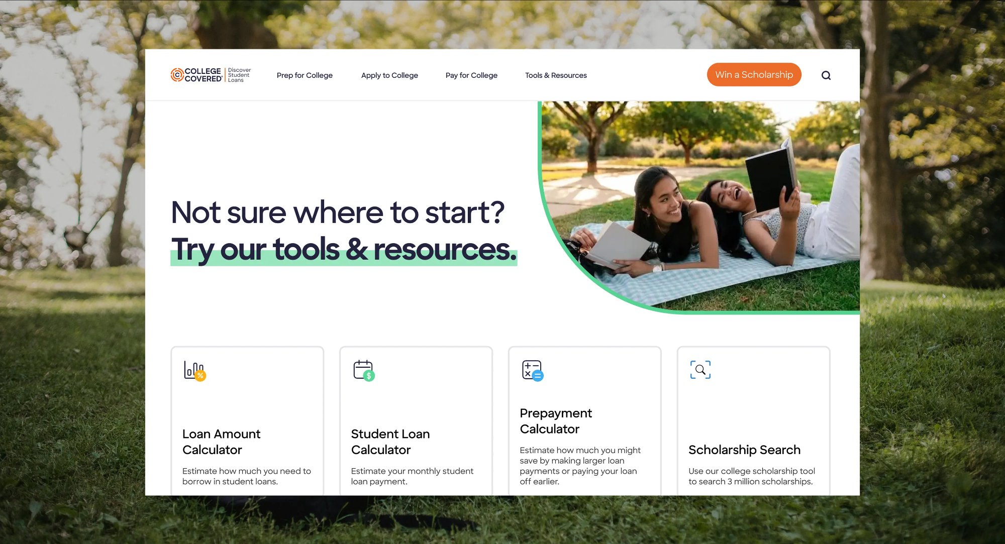 College Covered website redesign