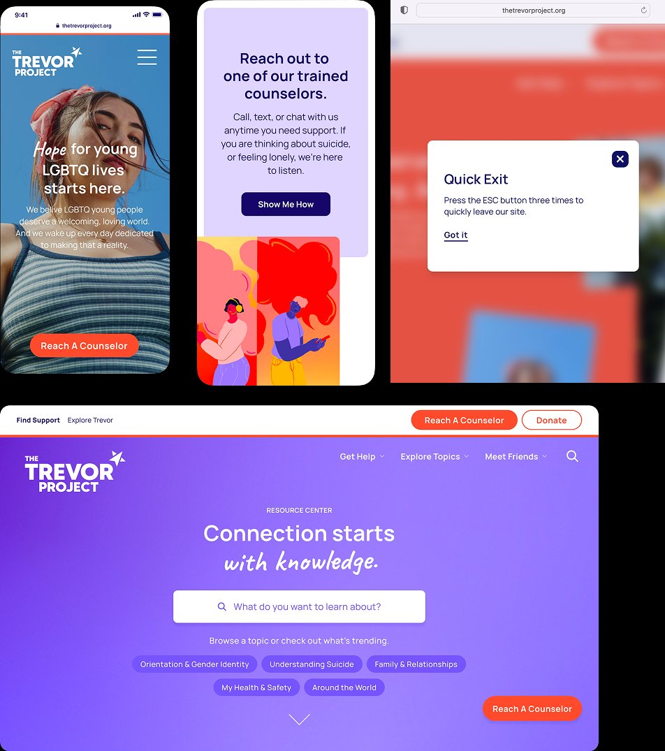 The Trevor Project website redesign